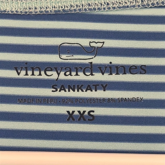 New Vineyard Vines Blue Striped Polyester & Spandex Long Sleeve Pullover XXS - Picture 6 of 8
